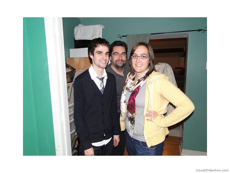 Colin, David and Celina at Christmas