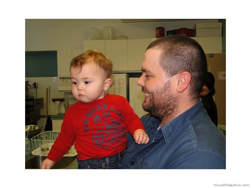 Jeremy Holding Kaehl at Christmas