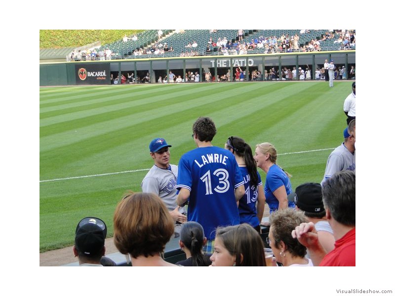 Brett Lawrie with his Aunt and Cousin in Chicago