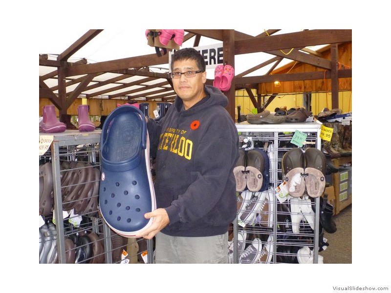 Mike with shoe that might fit Gord