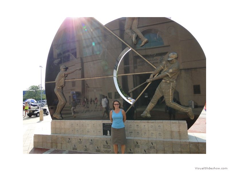 Rhonda with Championship Monument, US Cellular Field