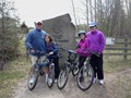 John, Amy, Laura and Karen at Mile 0 on the Caledon Trailway