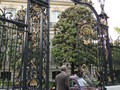 Ornate Gate with a Small Car in Paris