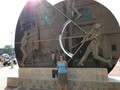 Rhonda with Championship Monument, US Cellular Field