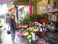 Rhonda with Flowers on Rue Clerc, Paris