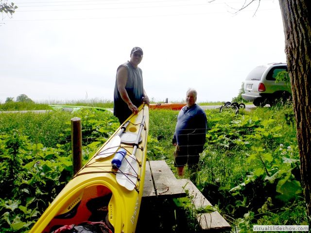 Mike and Nick Hopping the Fence at Elora Gorge