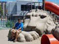 Mike by Lion Sculpture, Toronto Playground