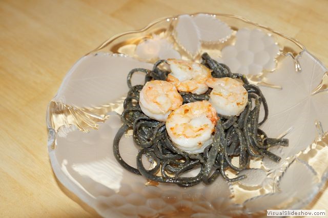 Shrimp and Squid Ink Pasta