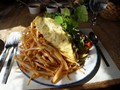 Frites with Blue Cheese and Apple Omelette