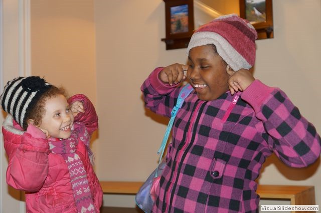 Talia and Alexandra Making Faces