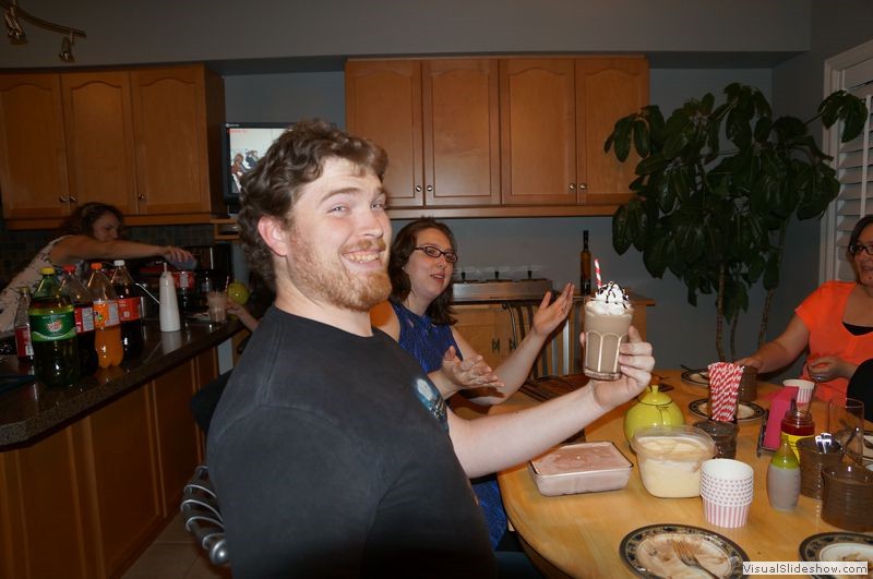 Dan with a Chocolate Ice Cream Shake