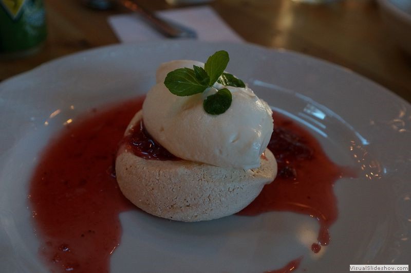 Pavlova with Strawberry and Cream at Creemore Kitchen