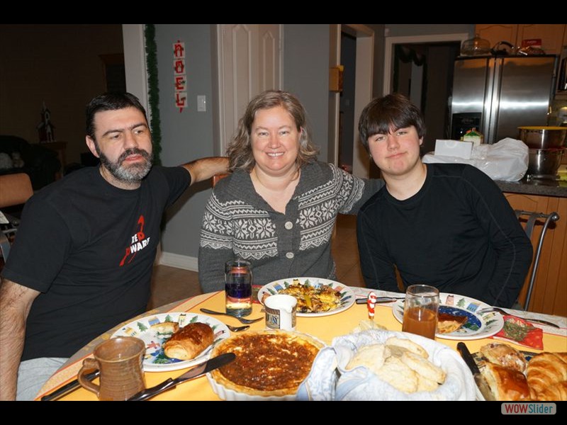 Andrew, Larissa and Mason at Brunch