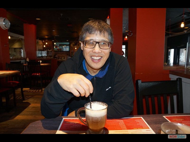 Mike with Hot Chocolate