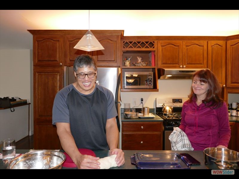 Mike and Tracey Making Bread 2