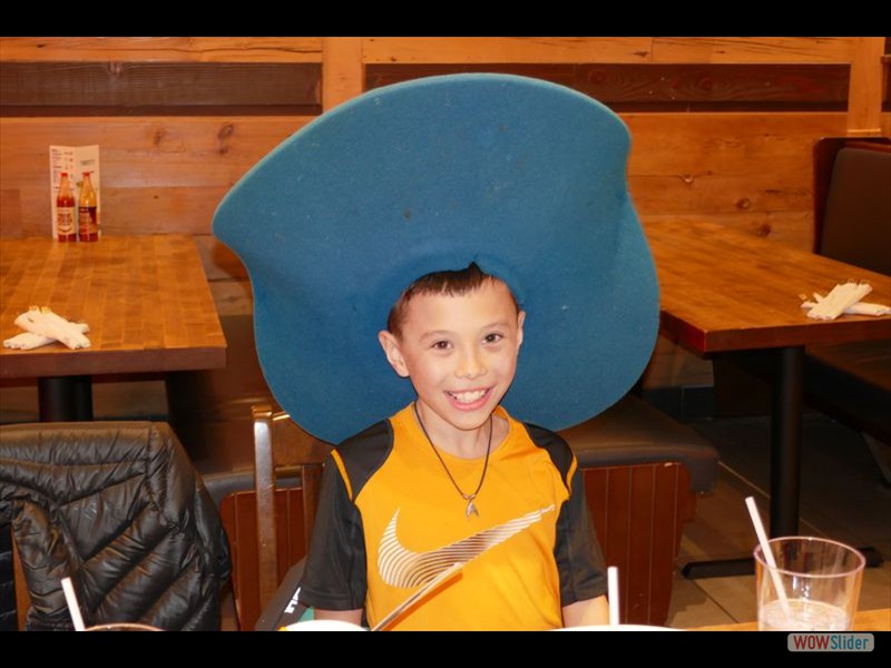 Connor with the Big Texas Birthday Hat