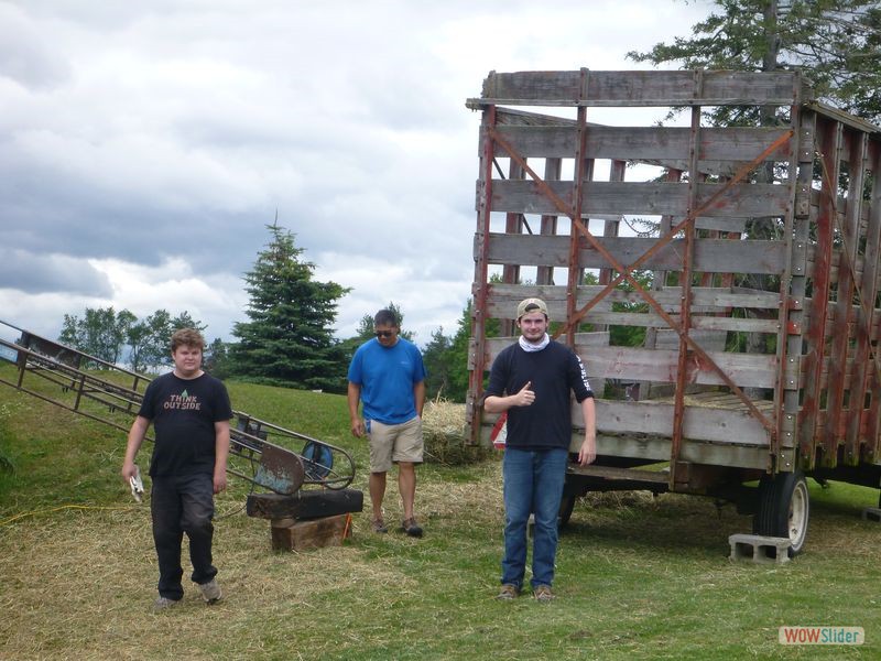 Loading Hay - Stephen, Mike and William