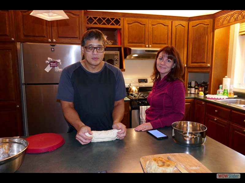 Mike and Tracey Making Bread 1
