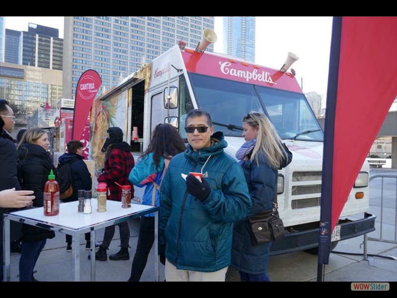 Toronto City Hall - Mike with the Mushroom Pasta from the Campbell's Food Truck