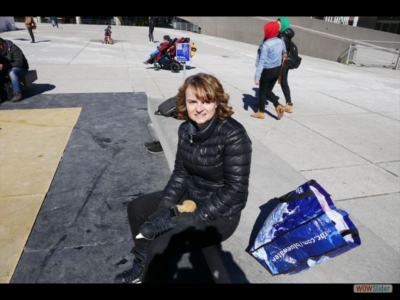 Toronto City Hall - Skating Rink - Rhonda Getting Ready
