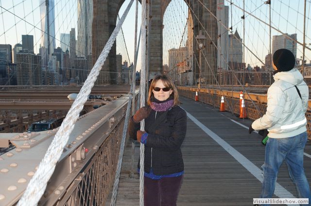 Rhonda on Brooklyn Bridge
