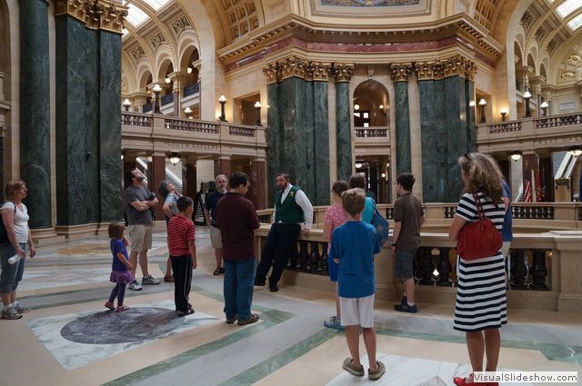 Tour Group on Second Level of Madison Capitol Building