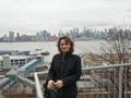 Rhonda on Hill Overlooking New York City