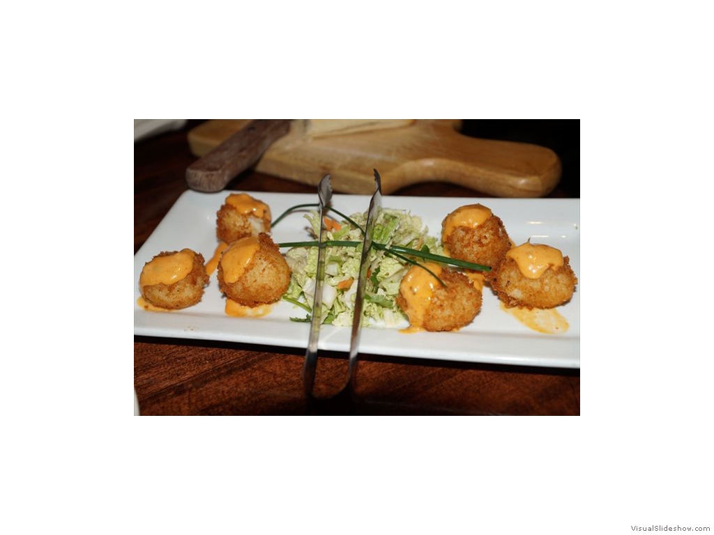 Arincini Balls with Sarachi Thousand Island Sauce at Mahogany