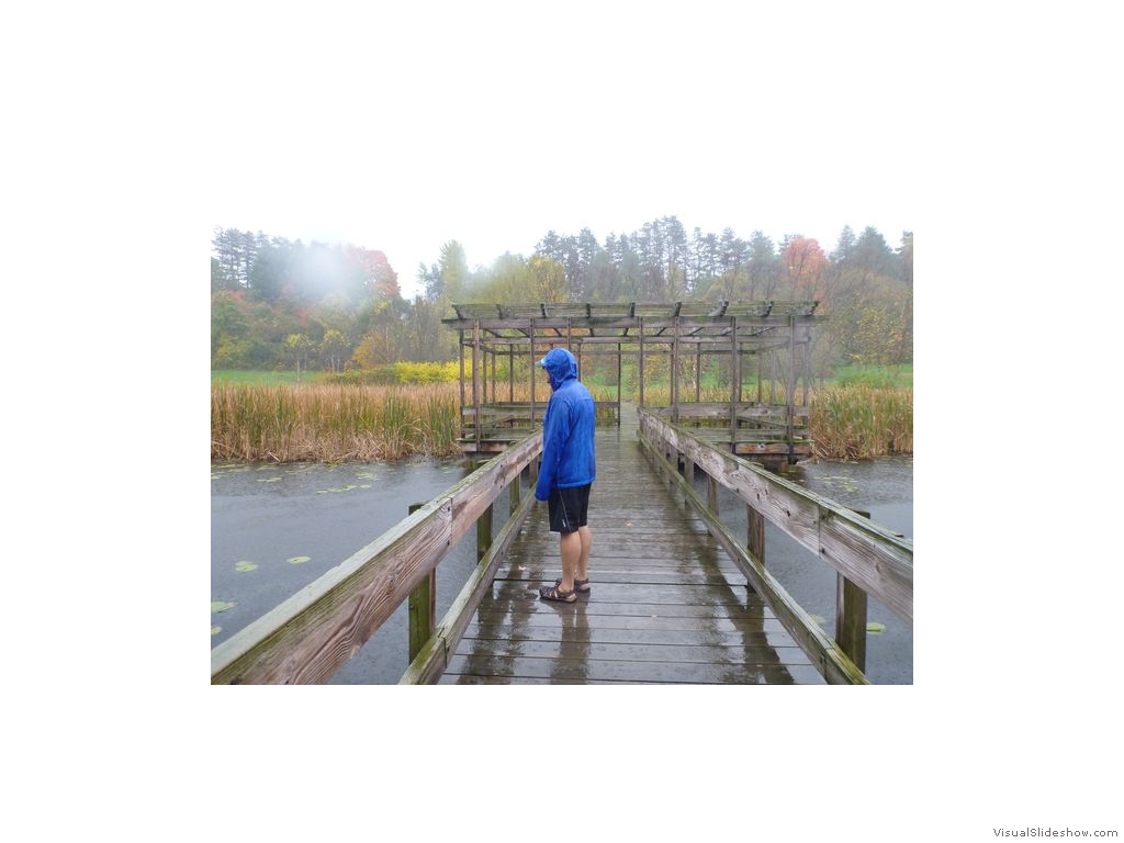 Cornell Plantations - Mike Looking Over Pond