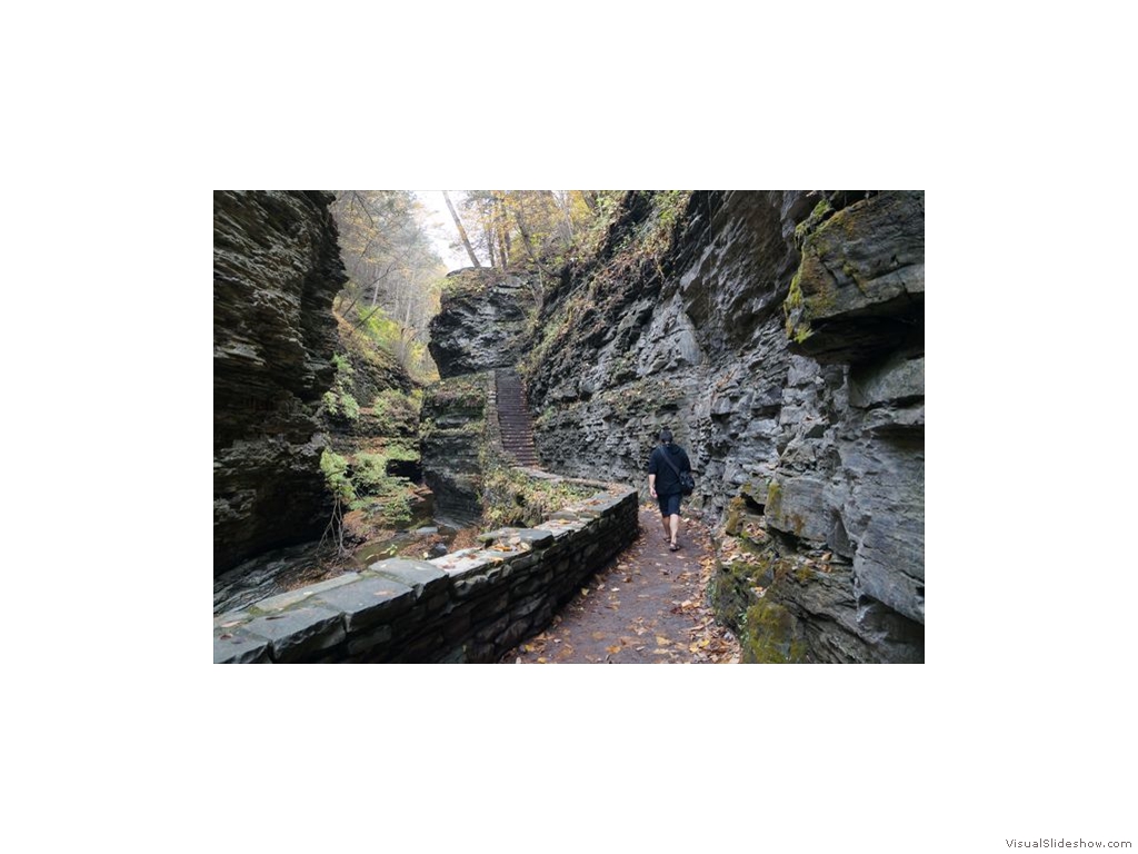 Watkins Glen State Park - Mike Approaching Steps