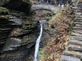 Watkins Glen State Park - Bridge and Waterfall