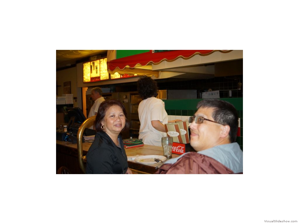 Cathy and Mike in Villa Reale Restaurant