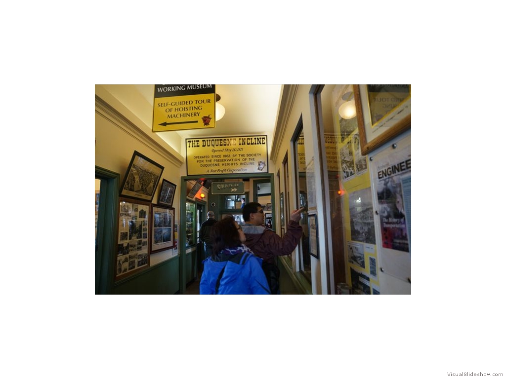 Inside the Duquesne Incline Upper Station House