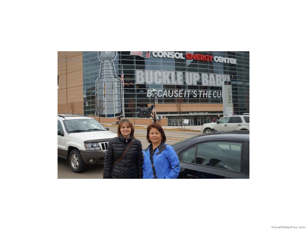 Rhonda and Cathy Outside the CONSOL Energy Center