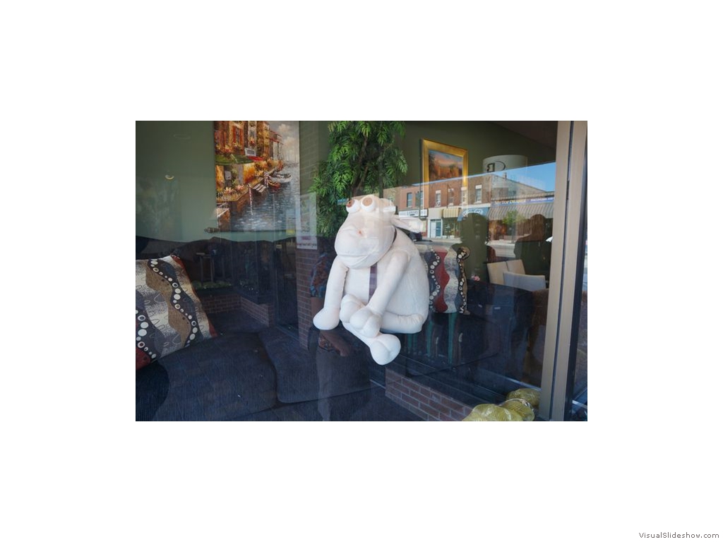 Stuffed Sheep in Tillsonburg Storefront