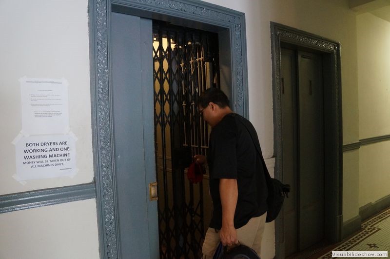 AirBnB Detroit 04 - Mike Entering Elevator
