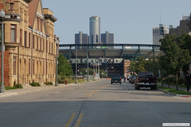 View from BnB to Comerica Park