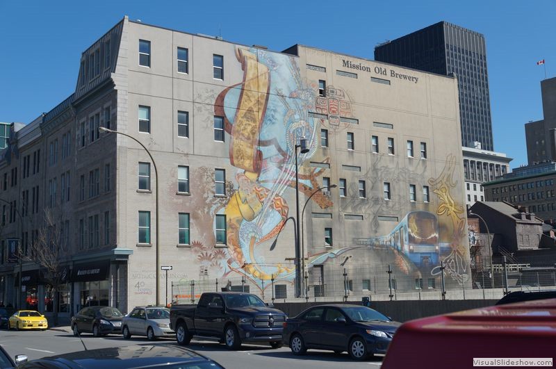 Mural on Building, Montreal