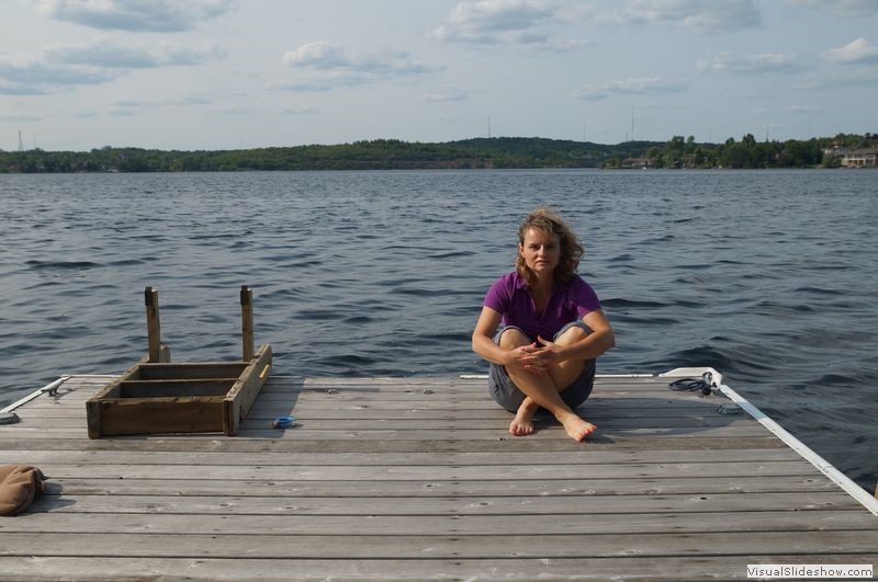 Rhonda Sitting on Dock