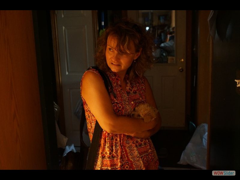 Artsy Rhonda Photo with Puppy