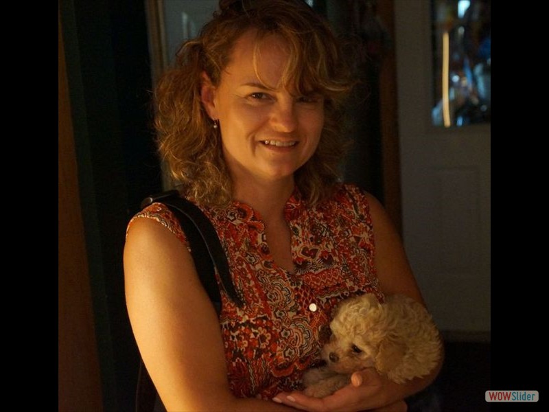 Rhonda Holding Shih-poo Puppy