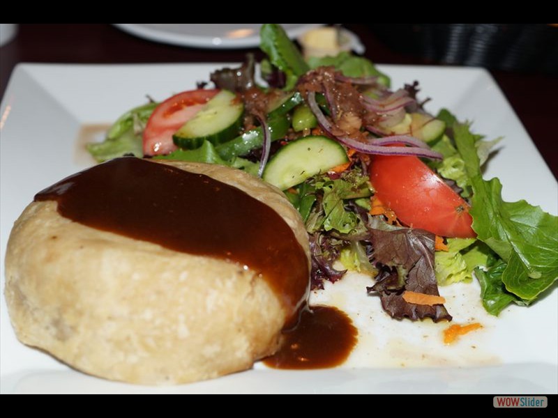 Iron Skillet - Beef Suet Pie with Salad