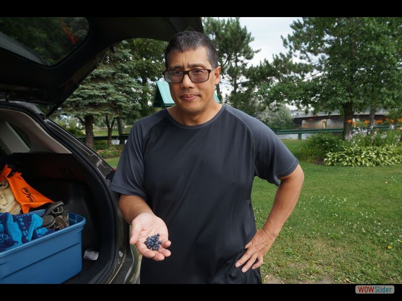 Mike with Wild Blueberries