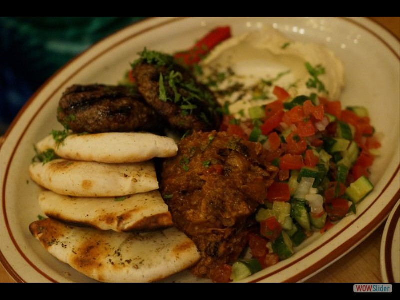 Sumac Restaurant - Beef Kafta Dinner